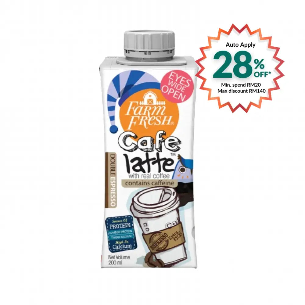 FARM FRESH UHT CAFE LATTE MILK 200ML