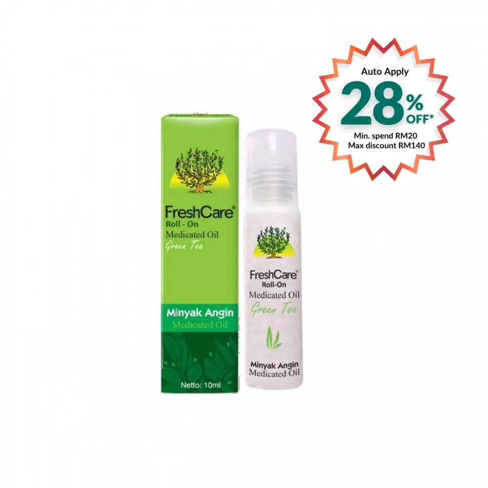 FRESHCARE ROLL-ON MEDICATED OIL GREEN TEA 10ML