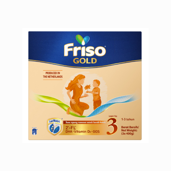 Friso Gold Step 3 milk powder for children aged 1-3 years, enriched with DHA and vitamins