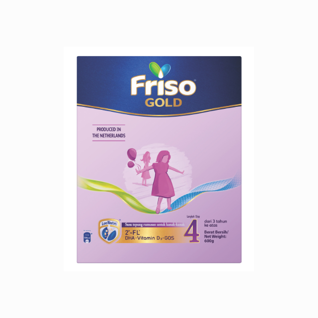 Friso Gold Step 4 milk powder in 600g packaging, suitable for children over 3 years old