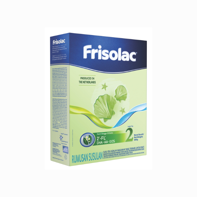 Frisolac Step 2 formula milk in a 900g box for infants aged 6 to 12 months