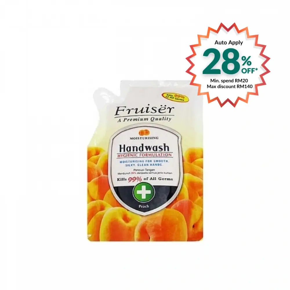FRUISER HAND WASH REFILL POUCH PEACH 400ML
