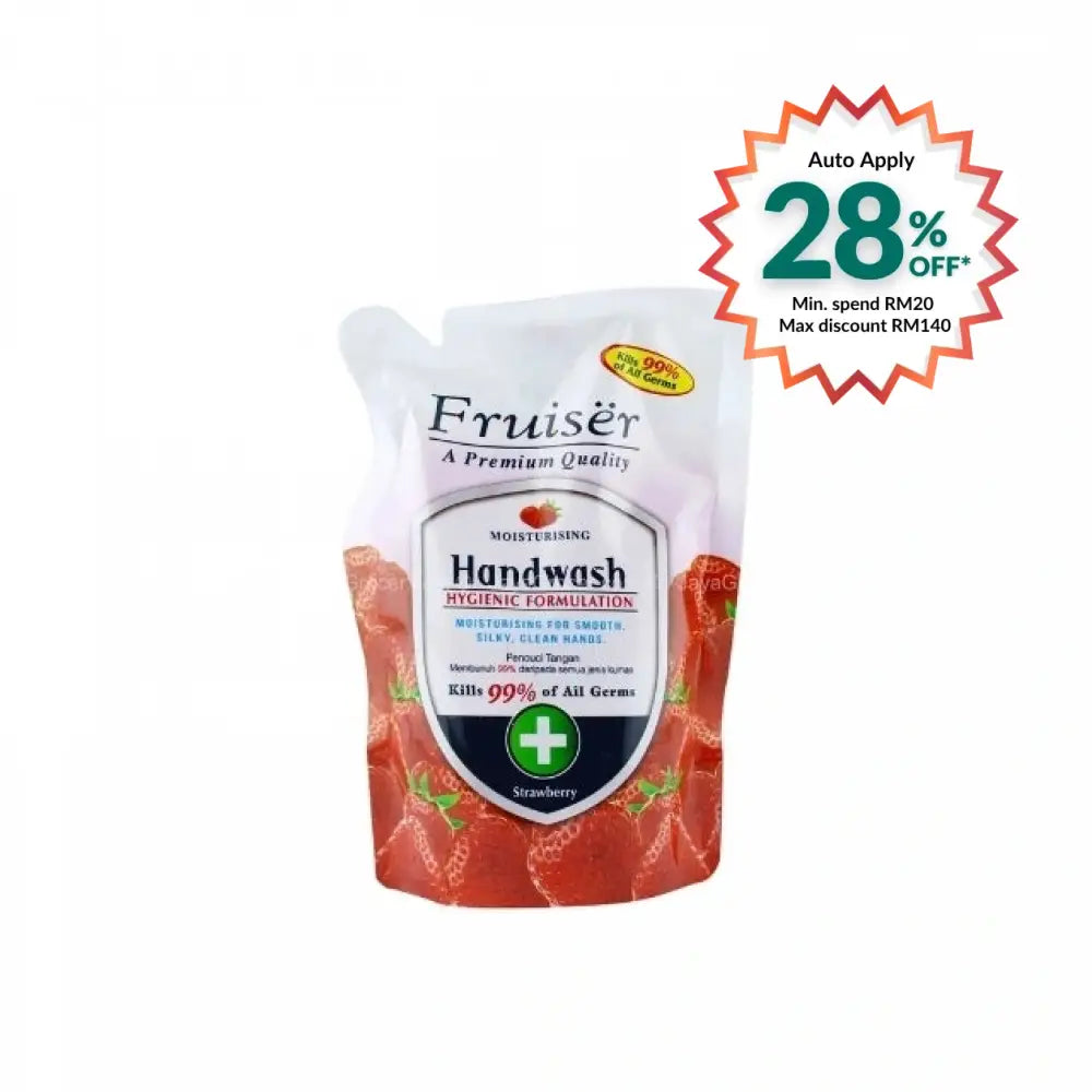 FRUISER HAND WASH REFILL POUCH STRAWBERRY 400ML