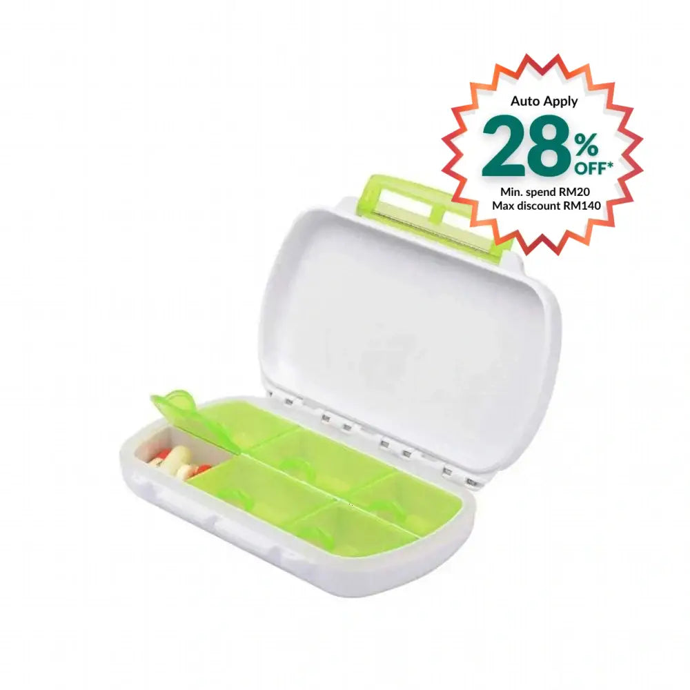 FULLICON MOISTURE-PROOF PILL BOX (6 COMPARTMENT)