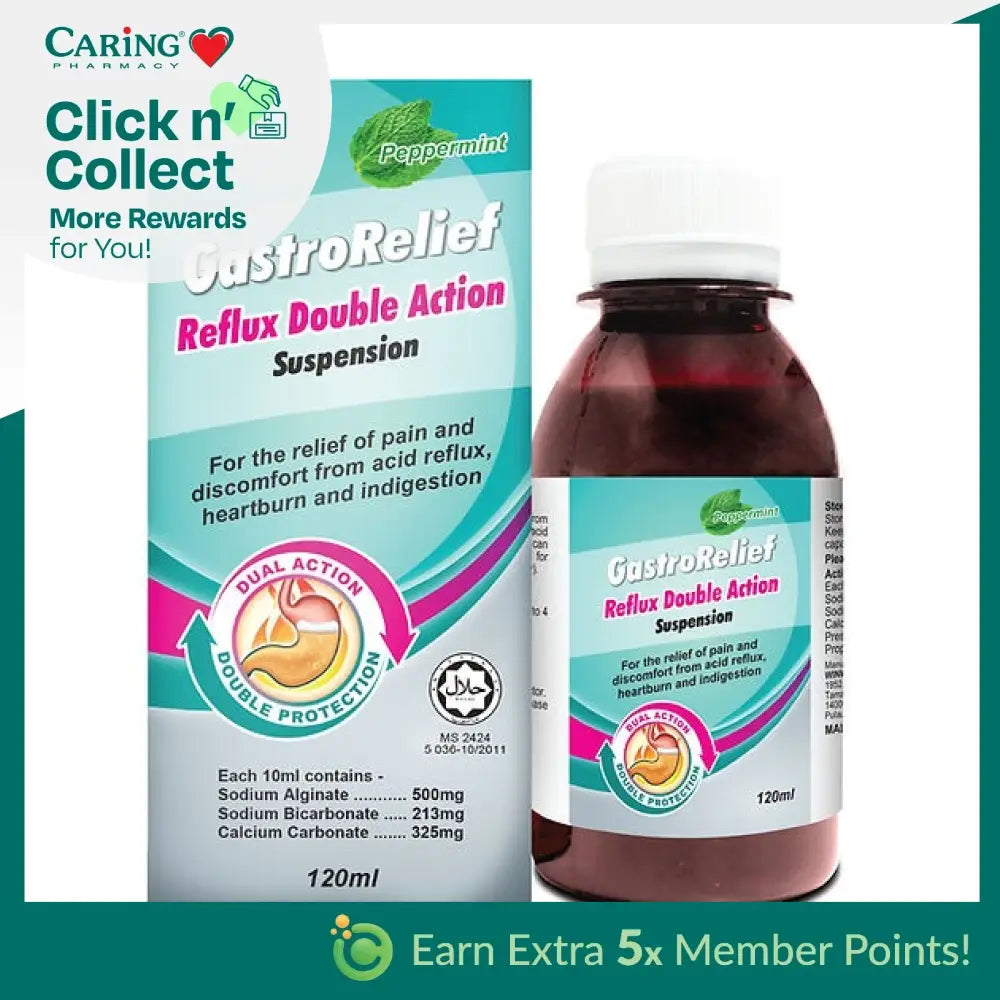 GASTRORELIEF REFLUX DOUBLE ACTION SUSPENSION 120ML