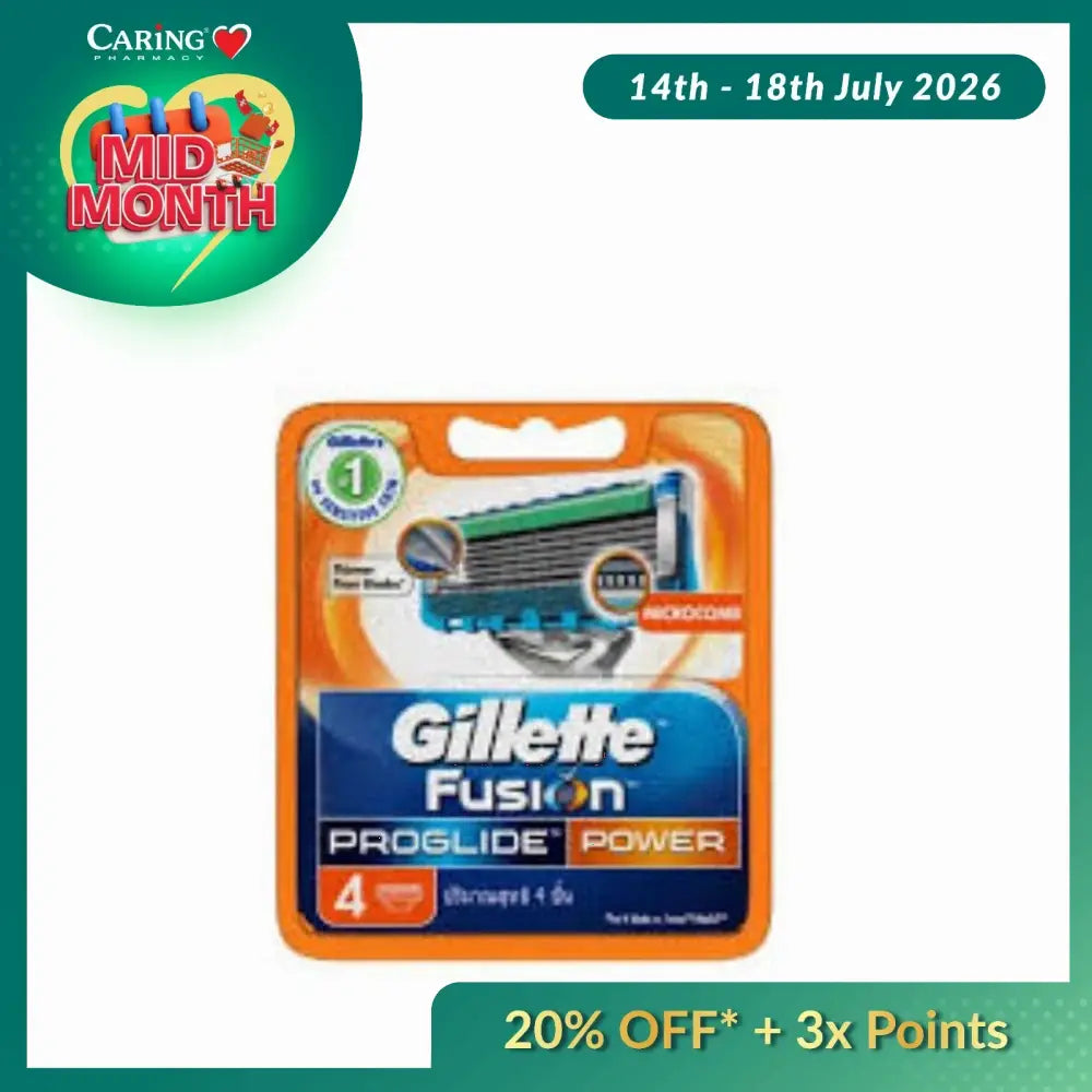 GILLETTE FUSION PROGLIDE POWER CARTRIDGES 4S