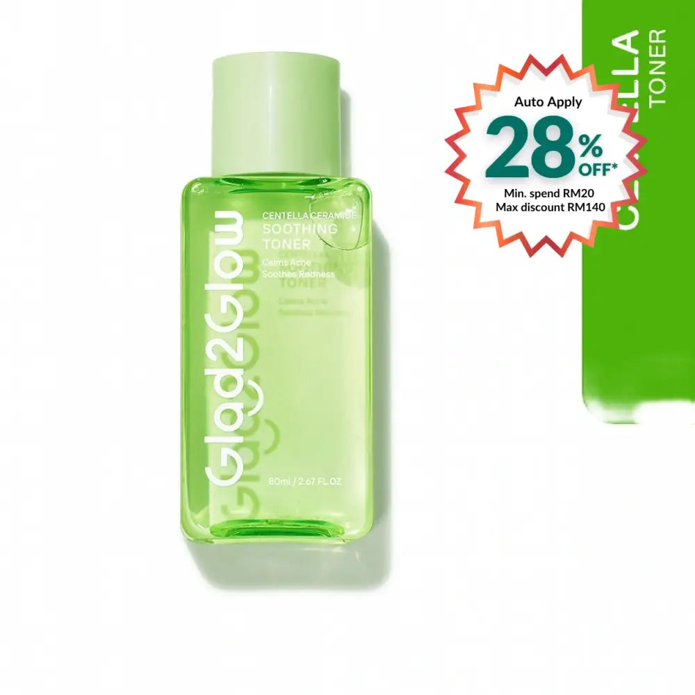 GLAD2GLOW CENTELLA CERAMIDE SOOTHING TONER 80ML