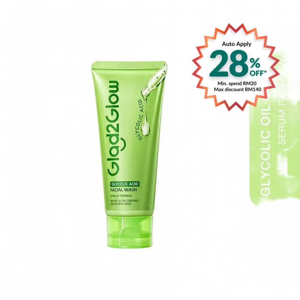 GLAD2GLOW GLYCOLIC ACID FACIAL WASH 70G