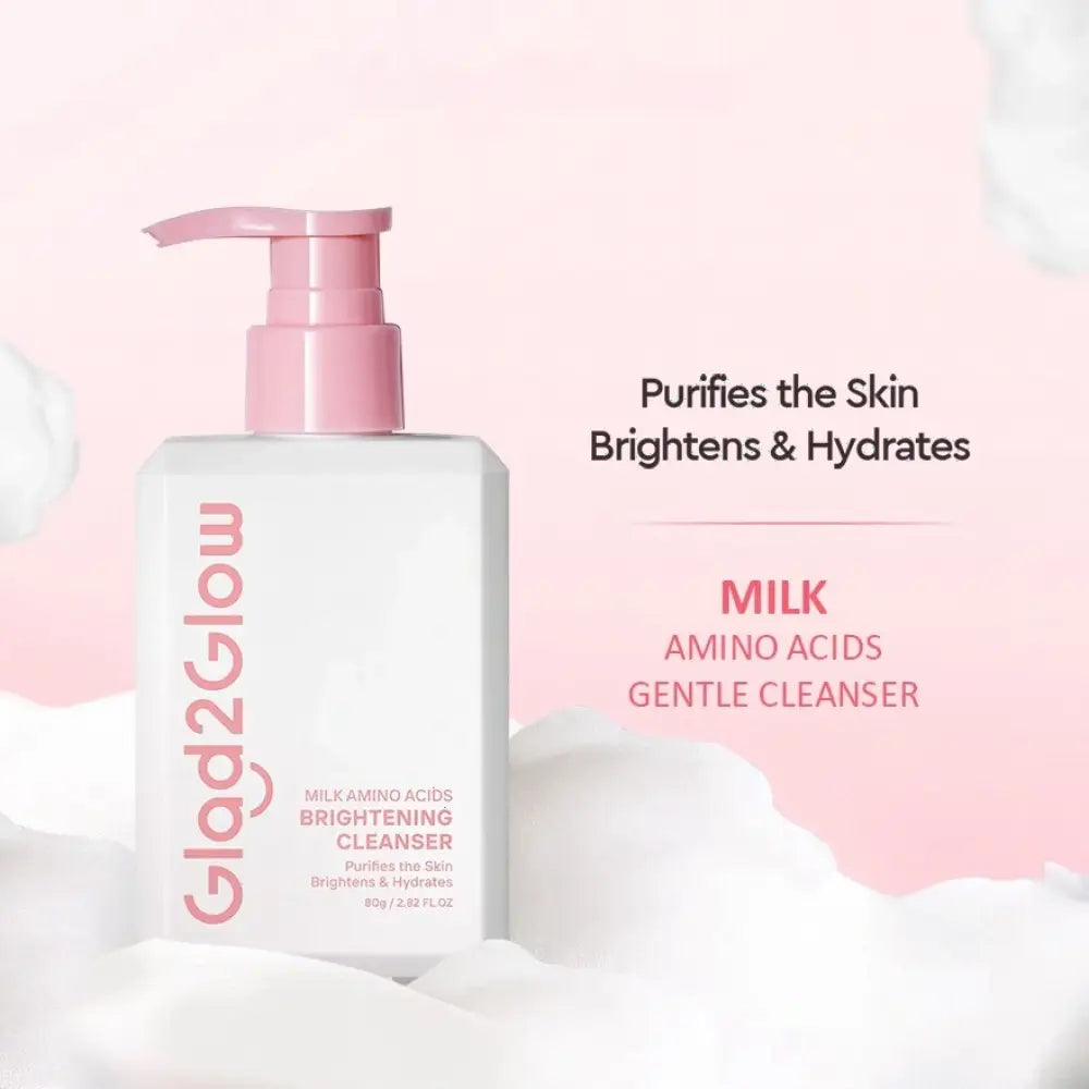 GLAD2GLOW MILK AMINO ACIDS BRIGHTENING CLEANSER 80G