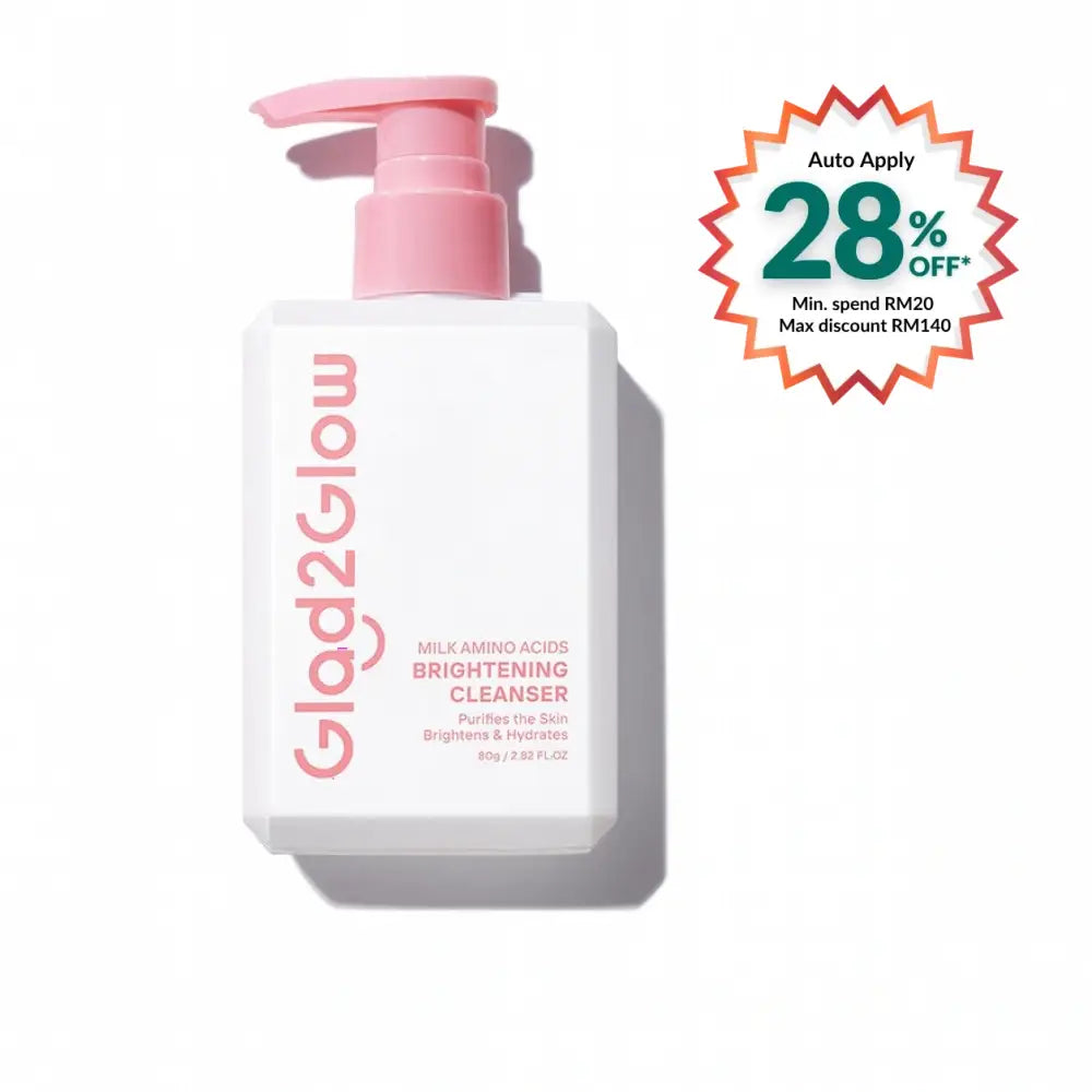 GLAD2GLOW MILK AMINO ACIDS BRIGHTENING CLEANSER 80G