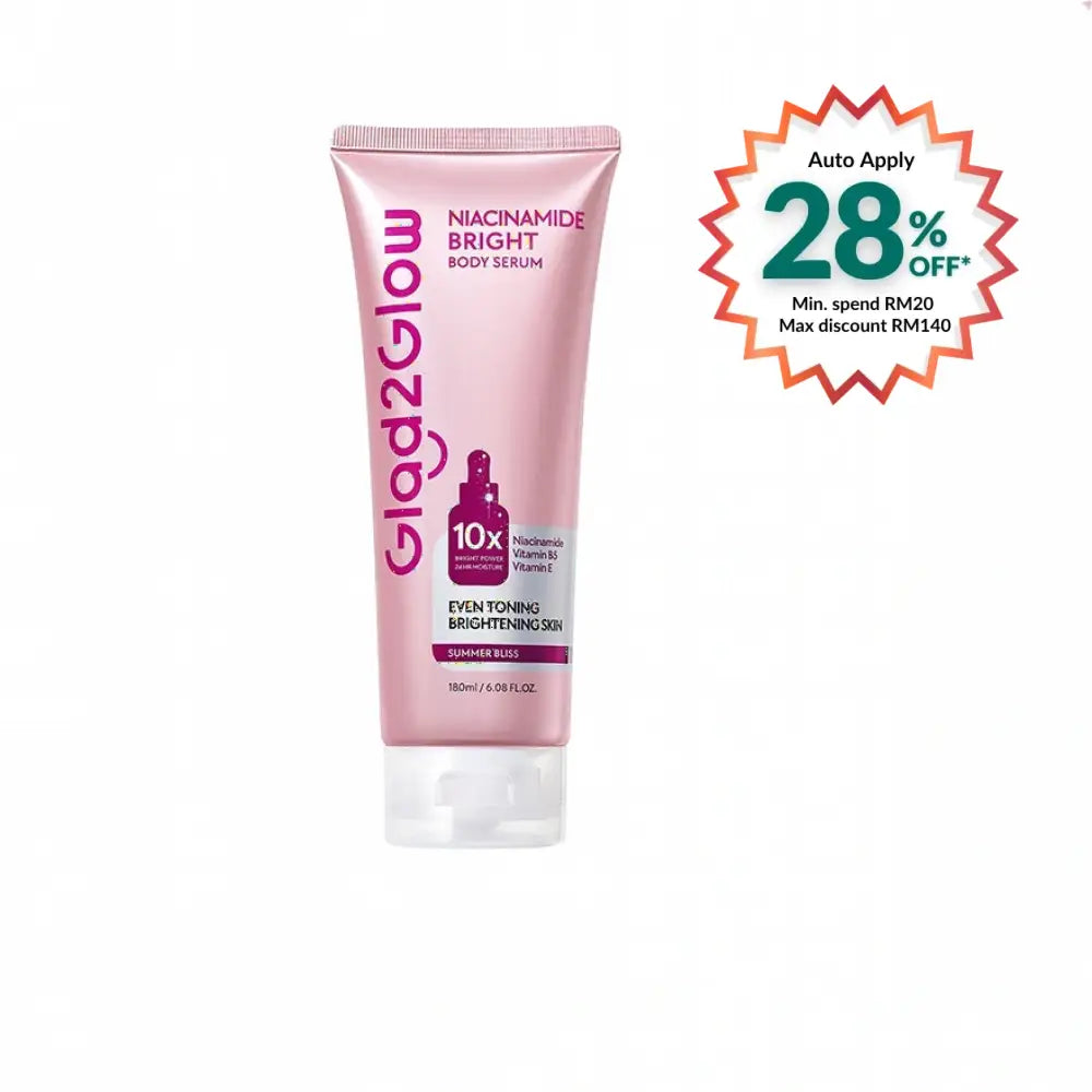GLAD2GLOW Niacinamide Bright Body Serum 180ml