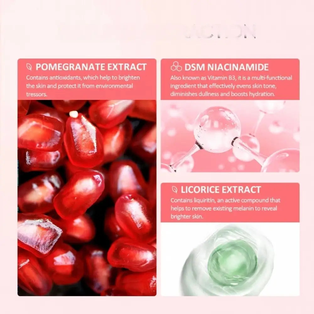 GLAD2GLOW POMEGRANATE 10% NIACINAMIDE POWER BRIGHT SERUM 17ML