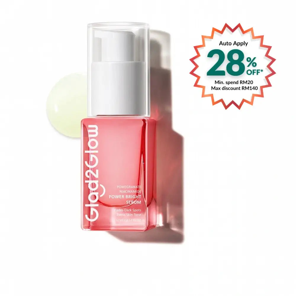 GLAD2GLOW POMEGRANATE 10% NIACINAMIDE POWER BRIGHT SERUM 17ML