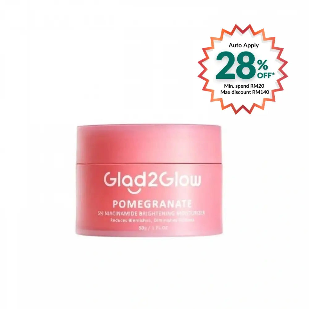 GLAD2GLOW POMEGRANATE NIACINAMIDE BRIGHTENING MOISTURIZER 30G