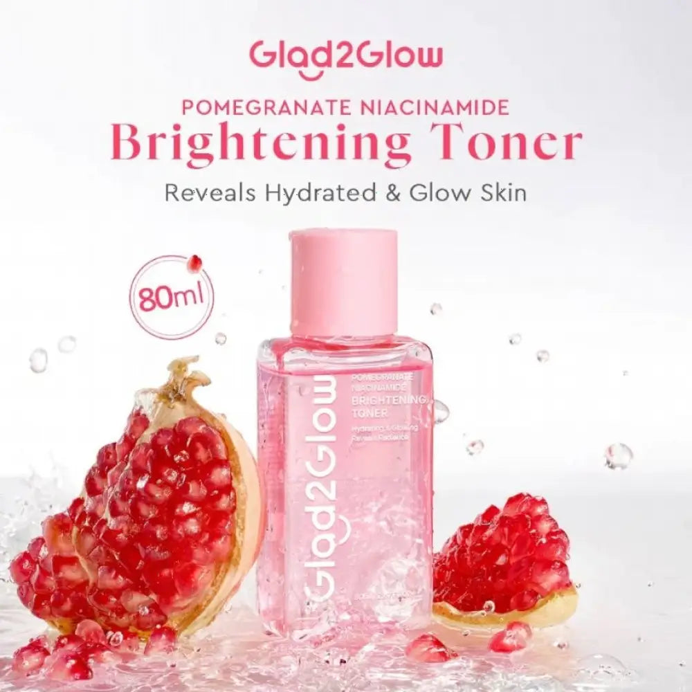 GLAD2GLOW POMEGRANATE NIACINAMIDE BRIGHTENING TONER 80ML