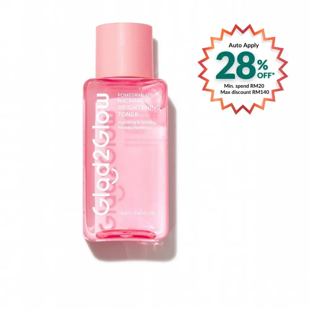 GLAD2GLOW POMEGRANATE NIACINAMIDE BRIGHTENING TONER 80ML