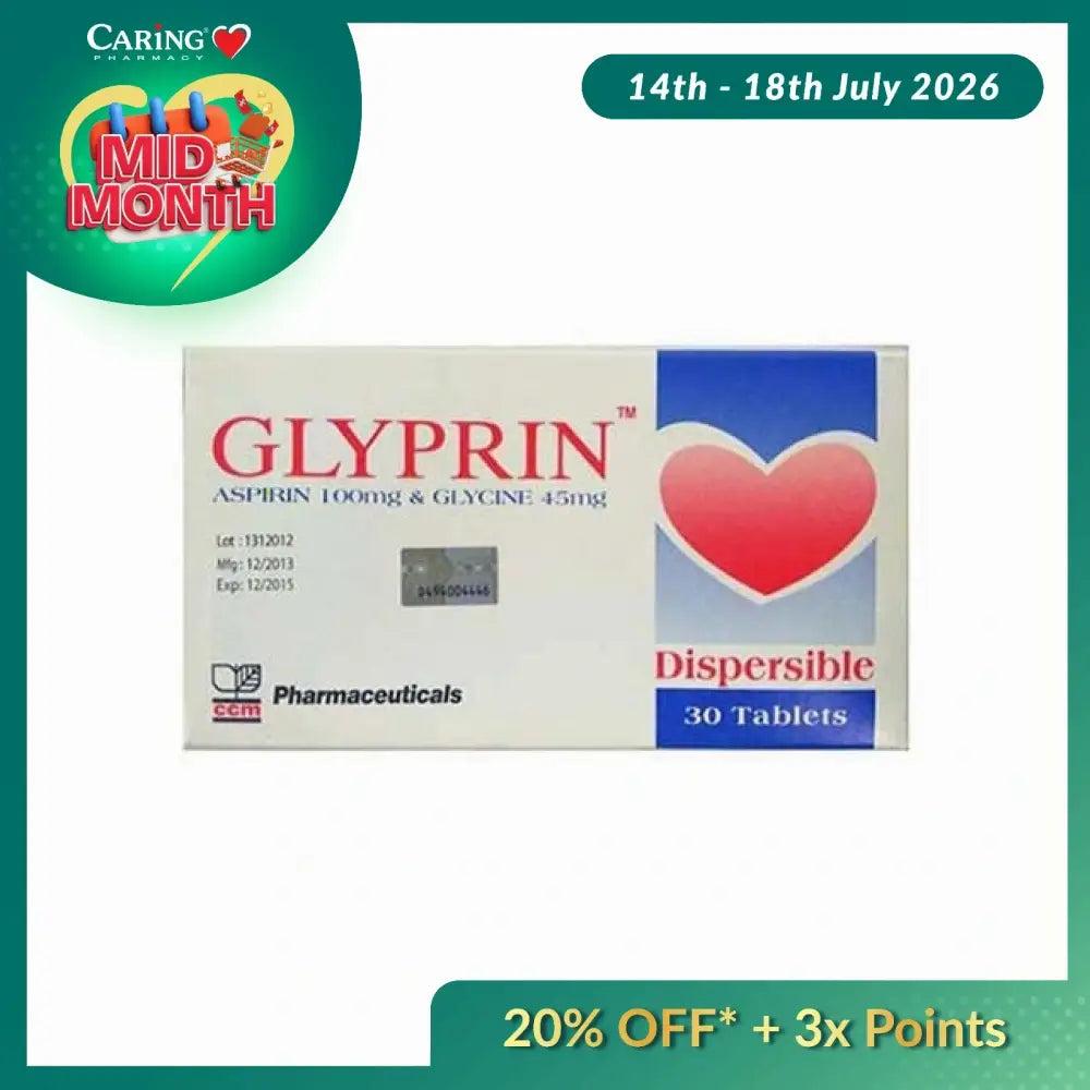 GLYPRIN 100MG TAB 30S