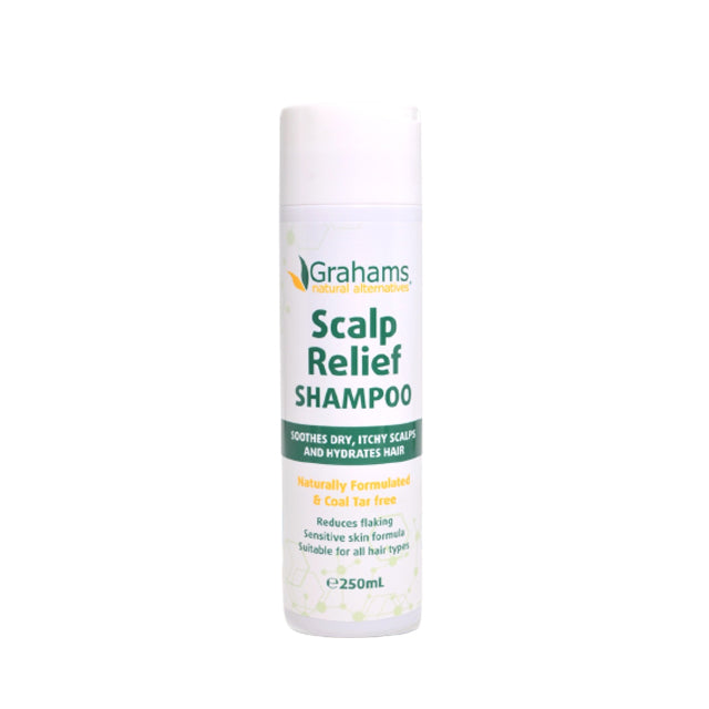 Grahams Natural Scalp Relief Shampoo for sensitive skin, soothes dry, itchy scalps and hydrates hair