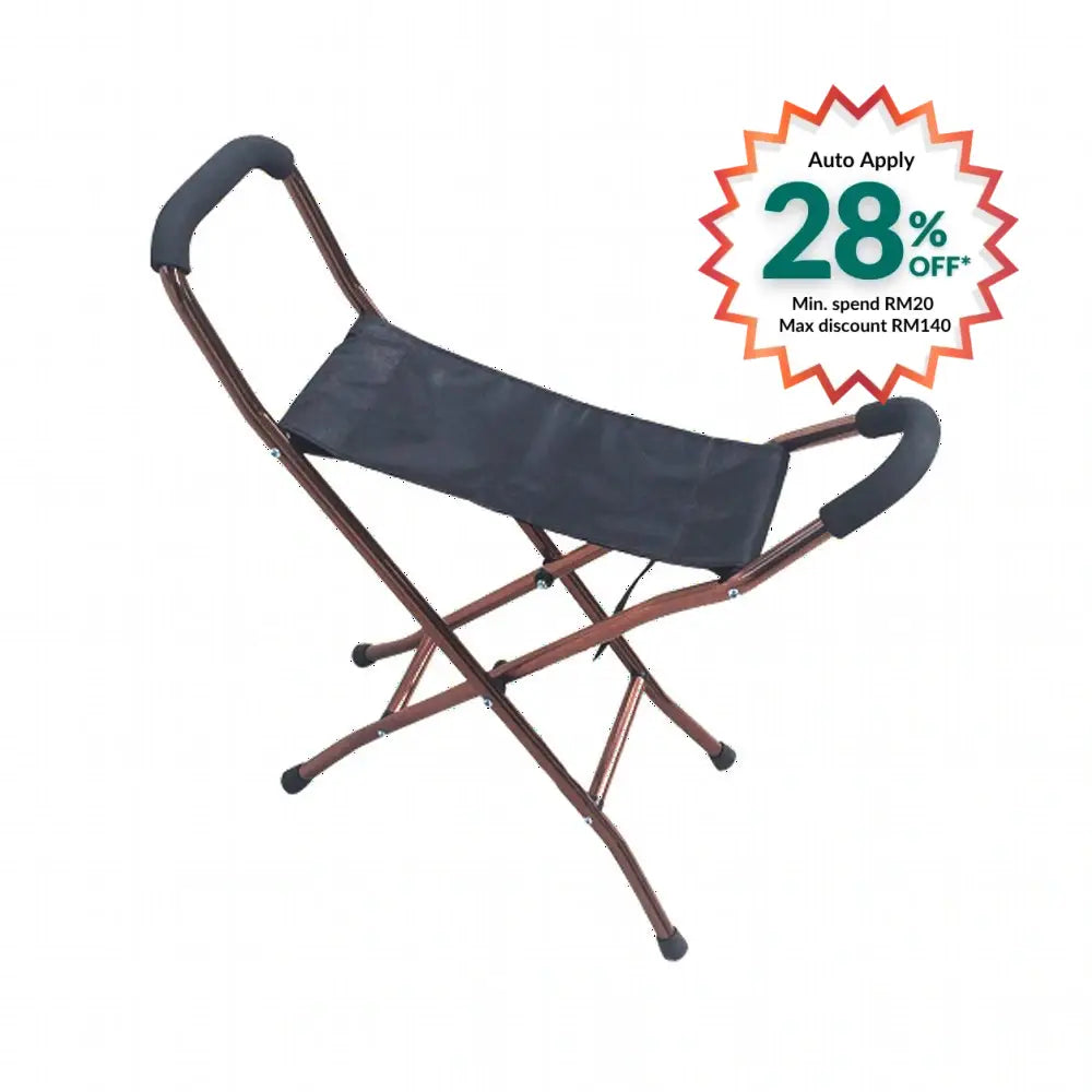 GREEN CITY WALKING STICK WITH CANVAS SEAT W910