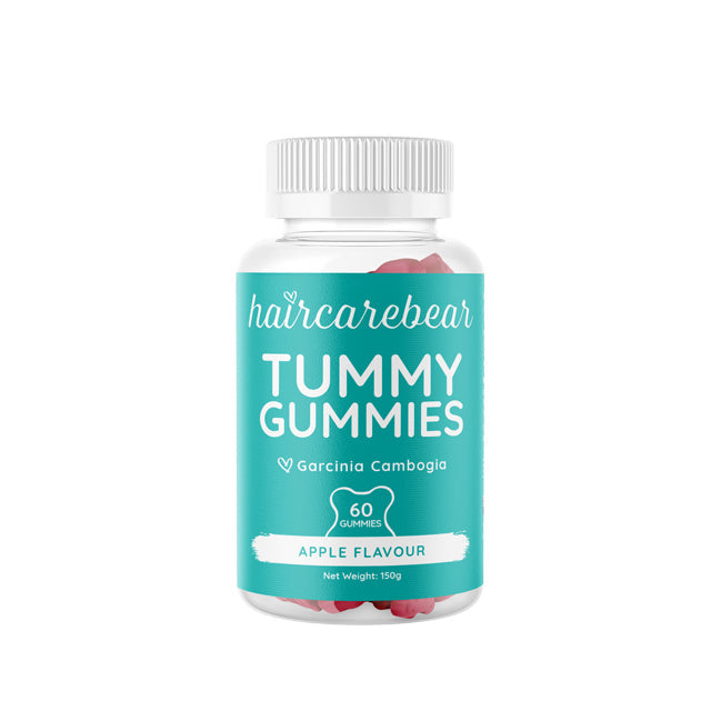 Hair Care Bear Tummy Gummies for weight loss in apple flavor, containing Garcinia Cambogia, 60 gummies per bottle
