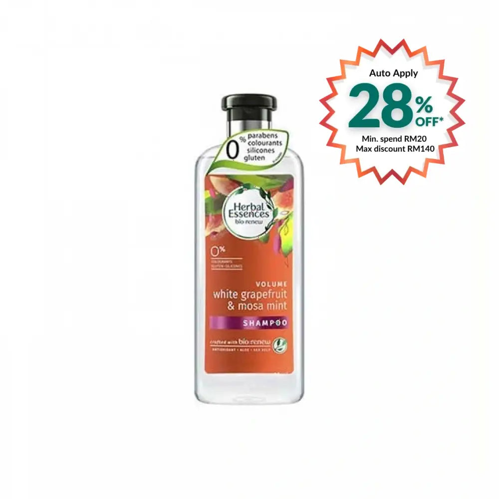 HERBAL ESSENCES GRAPEFRUIT & MOSA MINT SHAMPOO 400ML