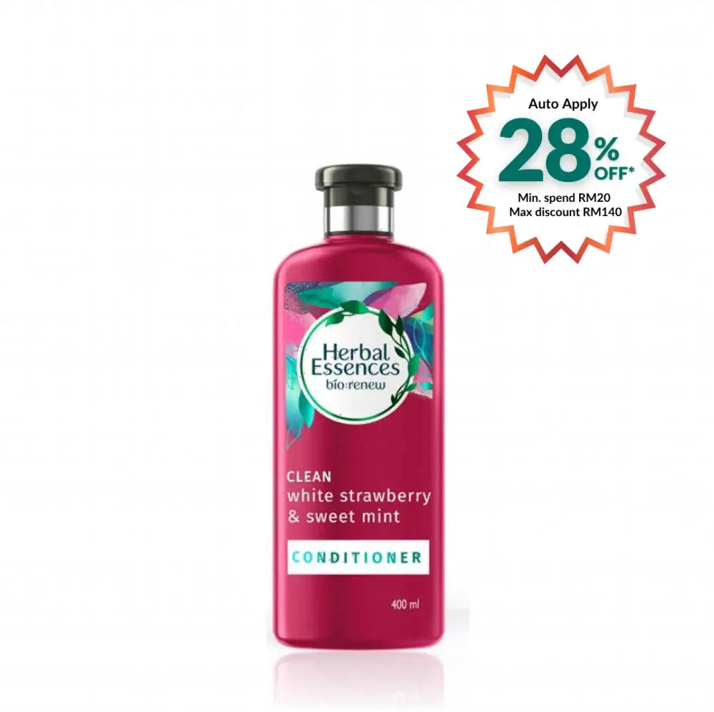 HERBAL ESSENCES STRAWBERRY & SWEET MINT CONDITIONER 400ML