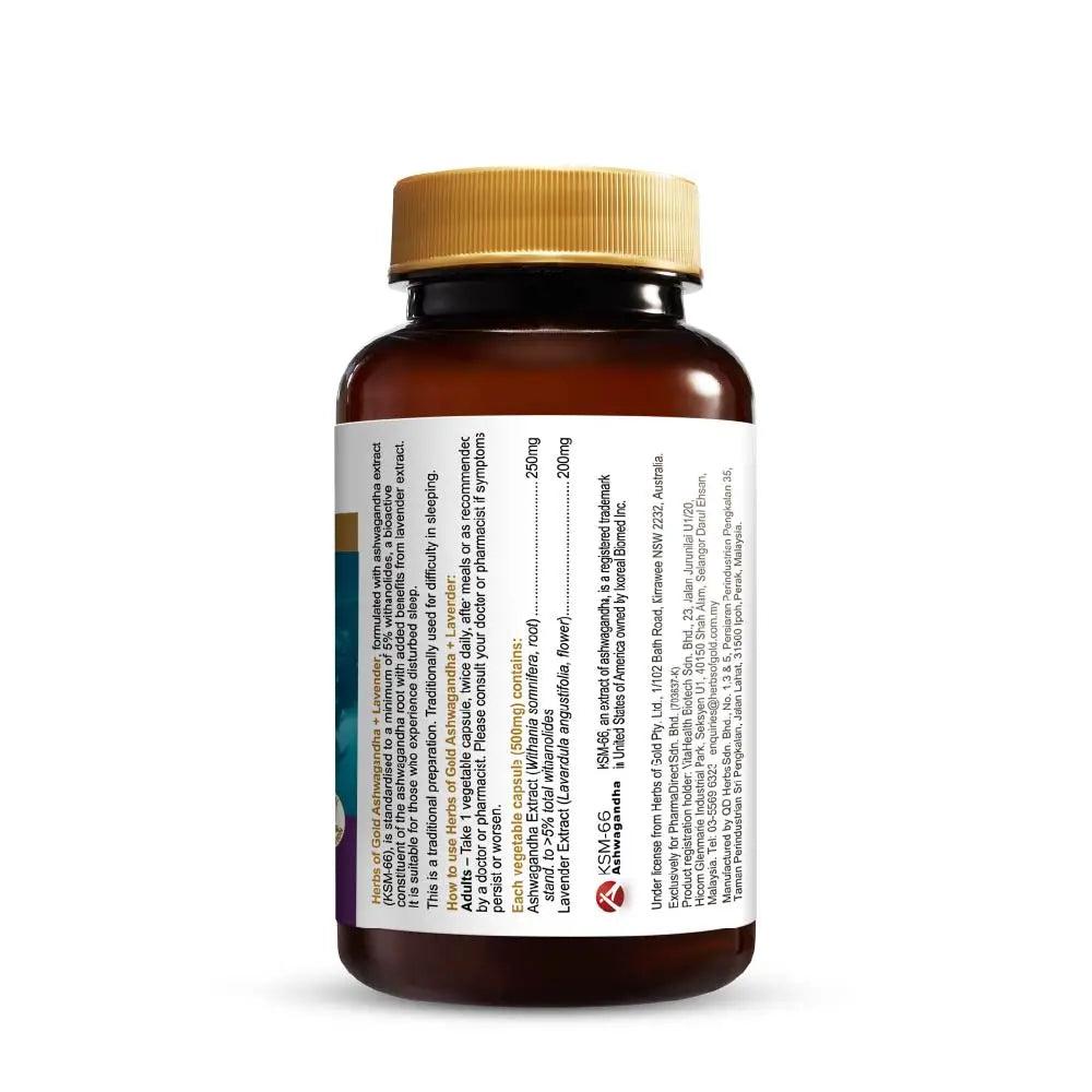 HERBS OF GOLD ASHWAGANDHA + LAVENDER 60SX2