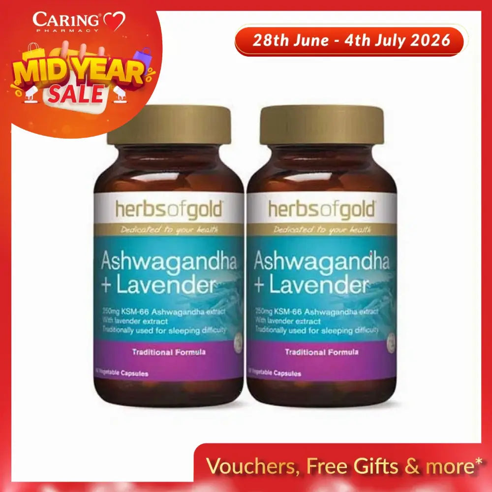 HERBS OF GOLD ASHWAGANDHA + LAVENDER 60SX2