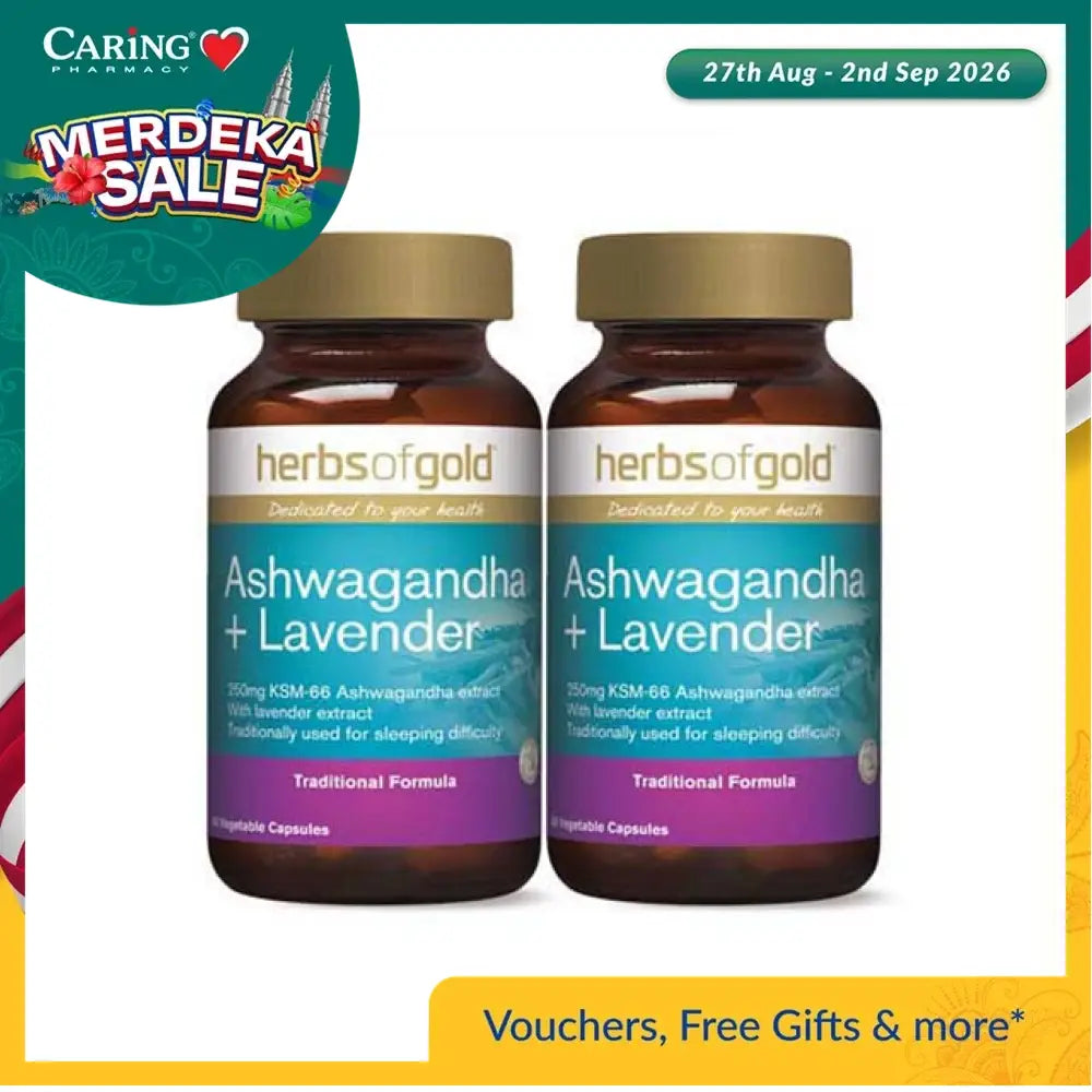 HERBS OF GOLD ASHWAGANDHA + LAVENDER 60SX2