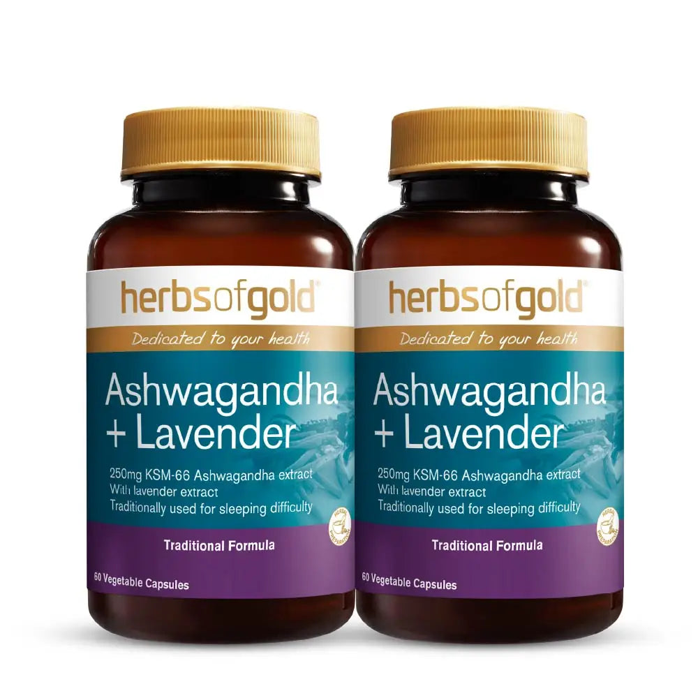 HERBS OF GOLD ASHWAGANDHA + LAVENDER 60SX2