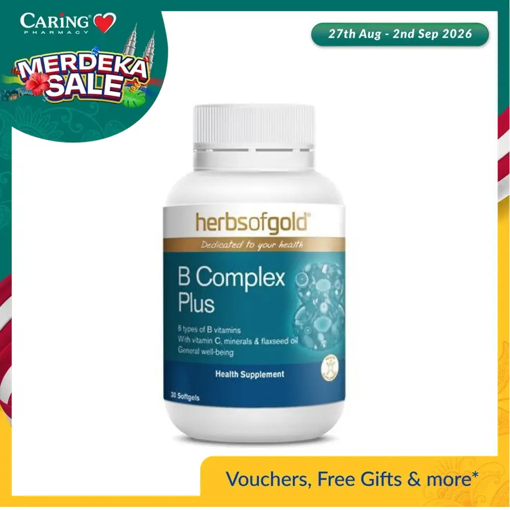 HERBS OF GOLD B COMPLEX PLUS 30S