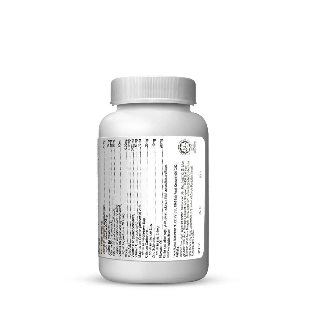 HERBS OF GOLD B COMPLEX PLUS 30S