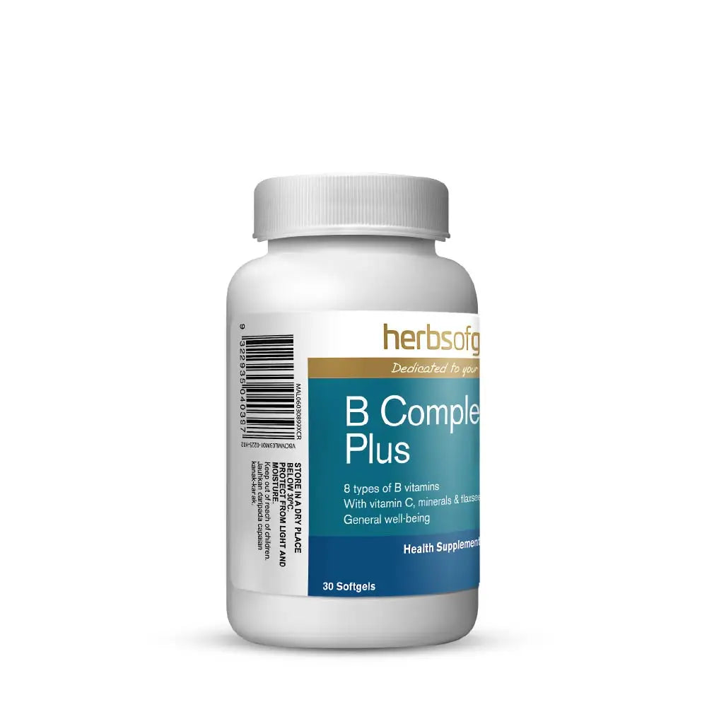HERBS OF GOLD B COMPLEX PLUS 30S