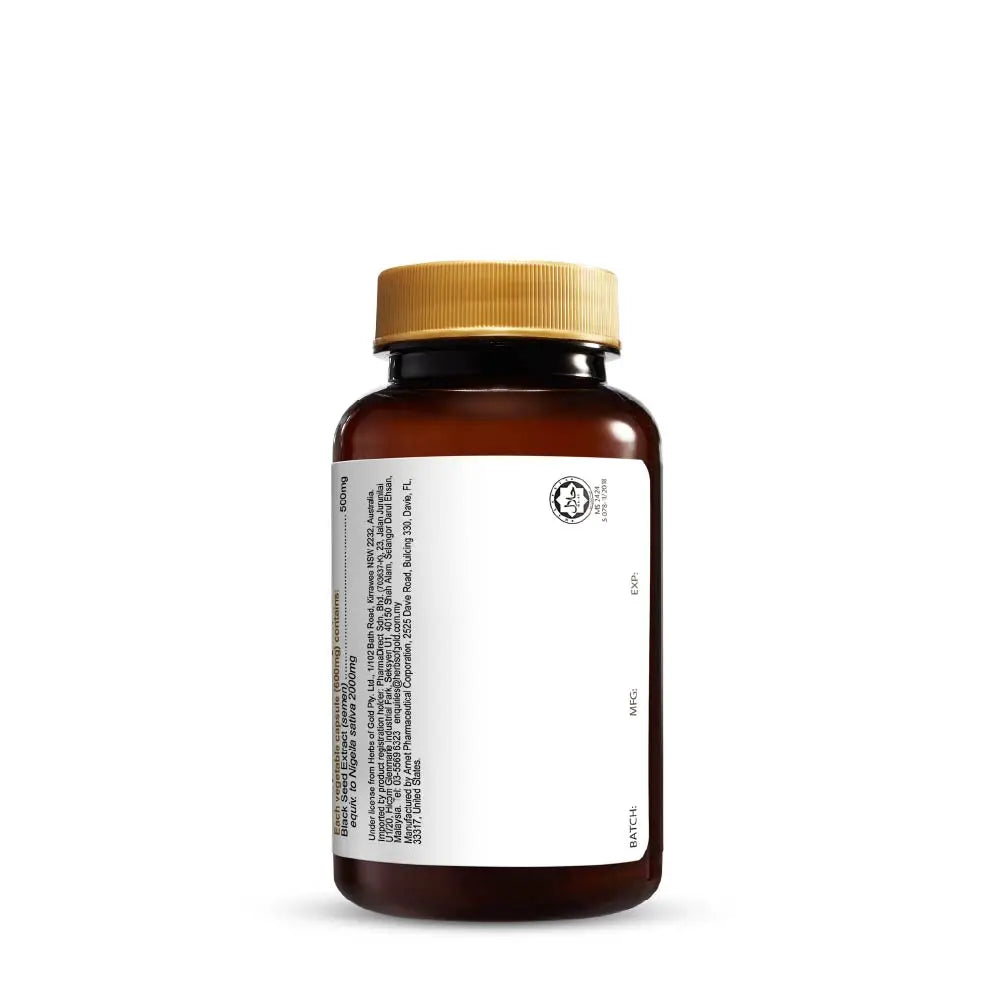 HERBS OF GOLD BLACK SEED EXTRACT 500MG 30S