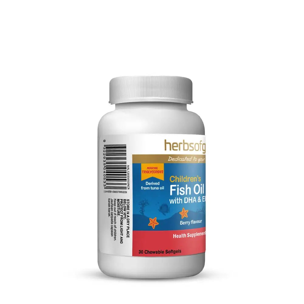 HERBS OF GOLD children’s fish oil supplement Berry DHA & EPA