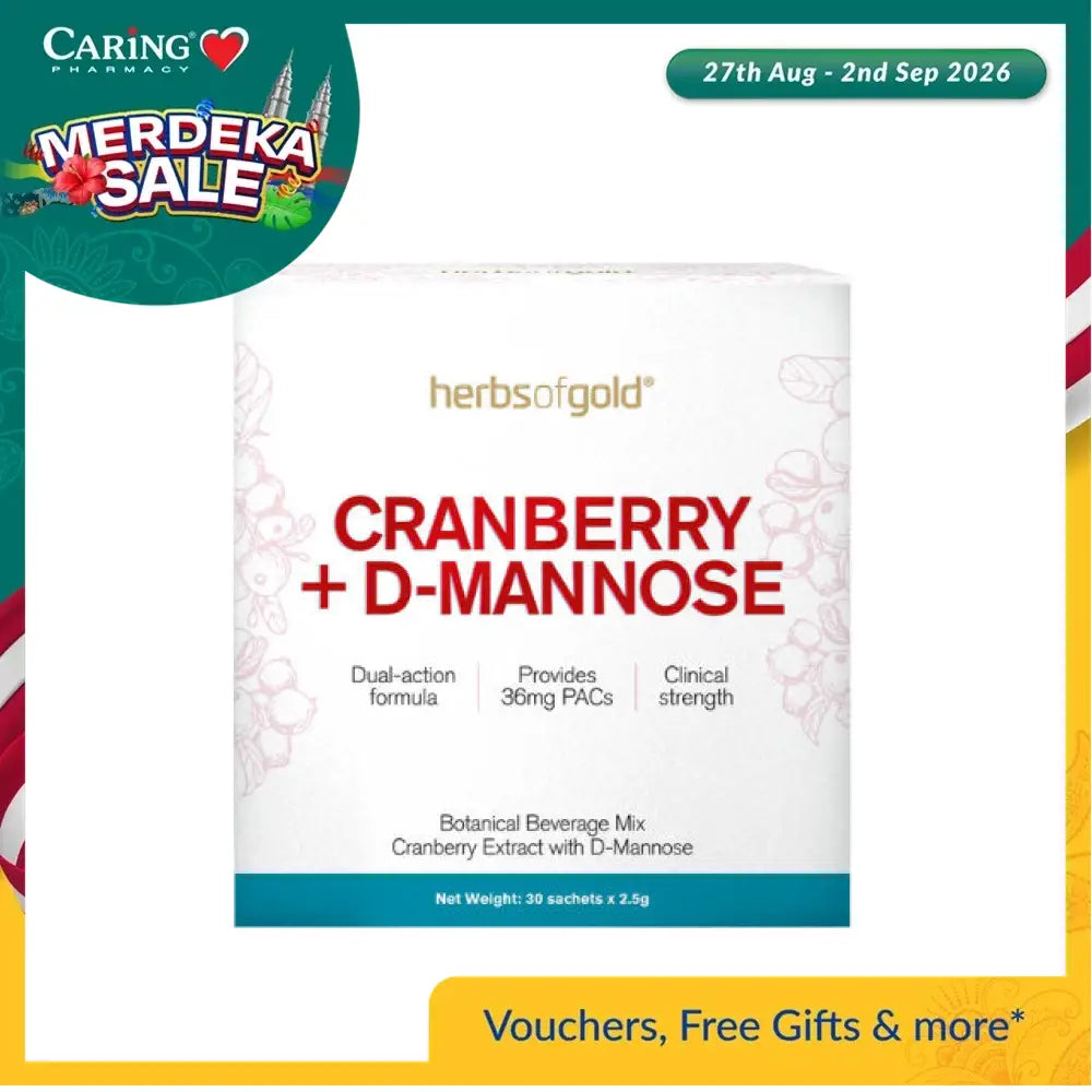 HERBS OF GOLD CRANBERRY + D-MANNOSE 30S