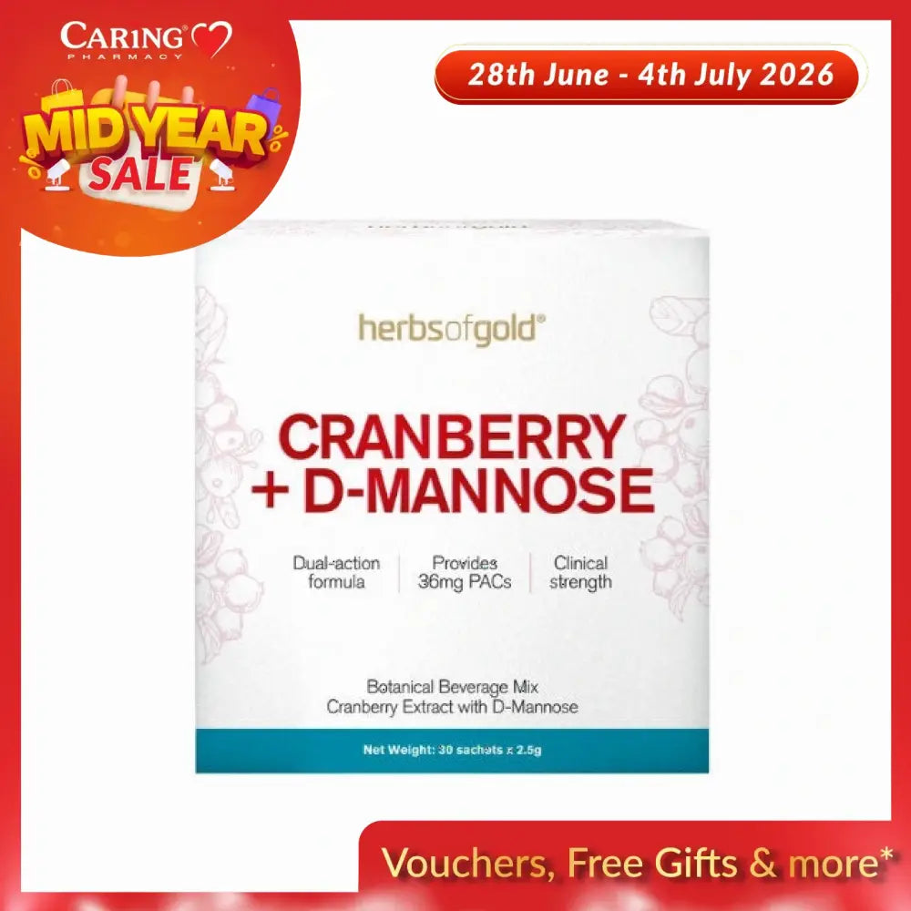 HERBS OF GOLD CRANBERRY + D-MANNOSE 30S