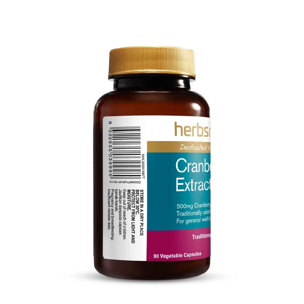HERBS OF GOLD CRANBERRY EXTRACT 500MG 90S