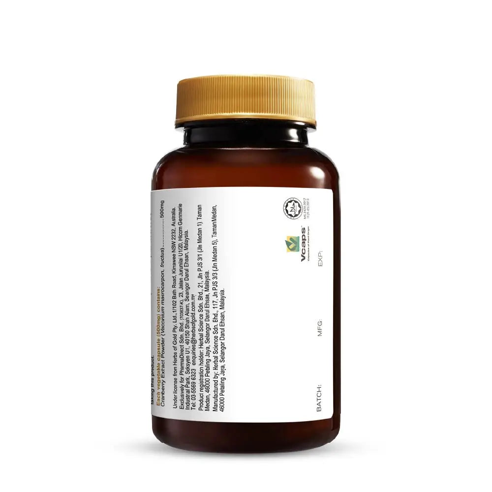 HERBS OF GOLD CRANBERRY EXTRACT 500MG 90S