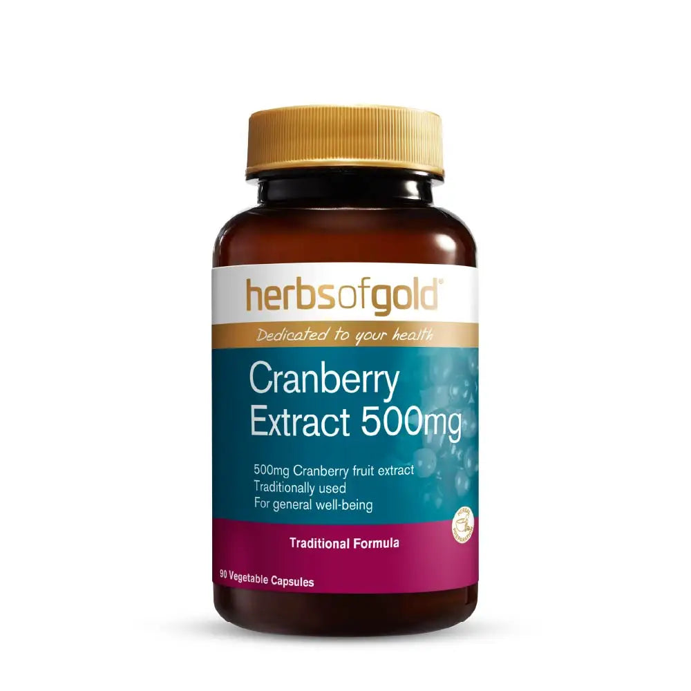 HERBS OF GOLD CRANBERRY EXTRACT 500MG 90S