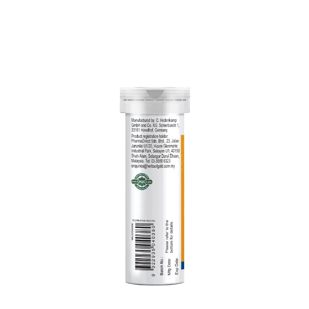 HERBS OF GOLD EFFERVESCENT C 1000MG + ZINC 10S