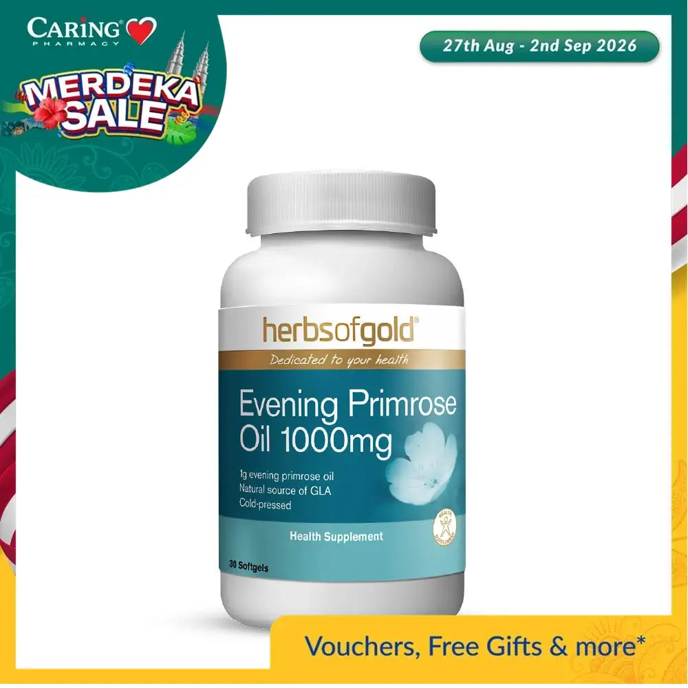 HERBS OF GOLD EVENING PRIMROSE 1000MG 30S