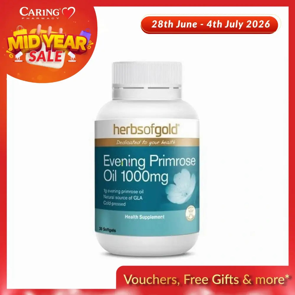 HERBS OF GOLD EVENING PRIMROSE 1000MG 30S