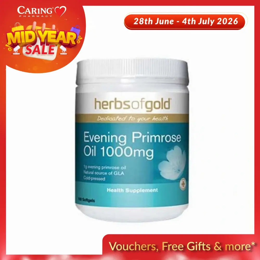HERBS OF GOLD EVENING PRIMROSE OIL 1000MG 100S
