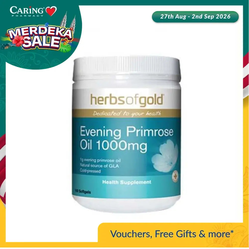 HERBS OF GOLD EVENING PRIMROSE OIL 1000MG 100S