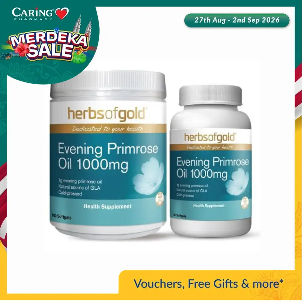 HERBS OF GOLD EVENING PRIMROSE OIL 100S + 30S
