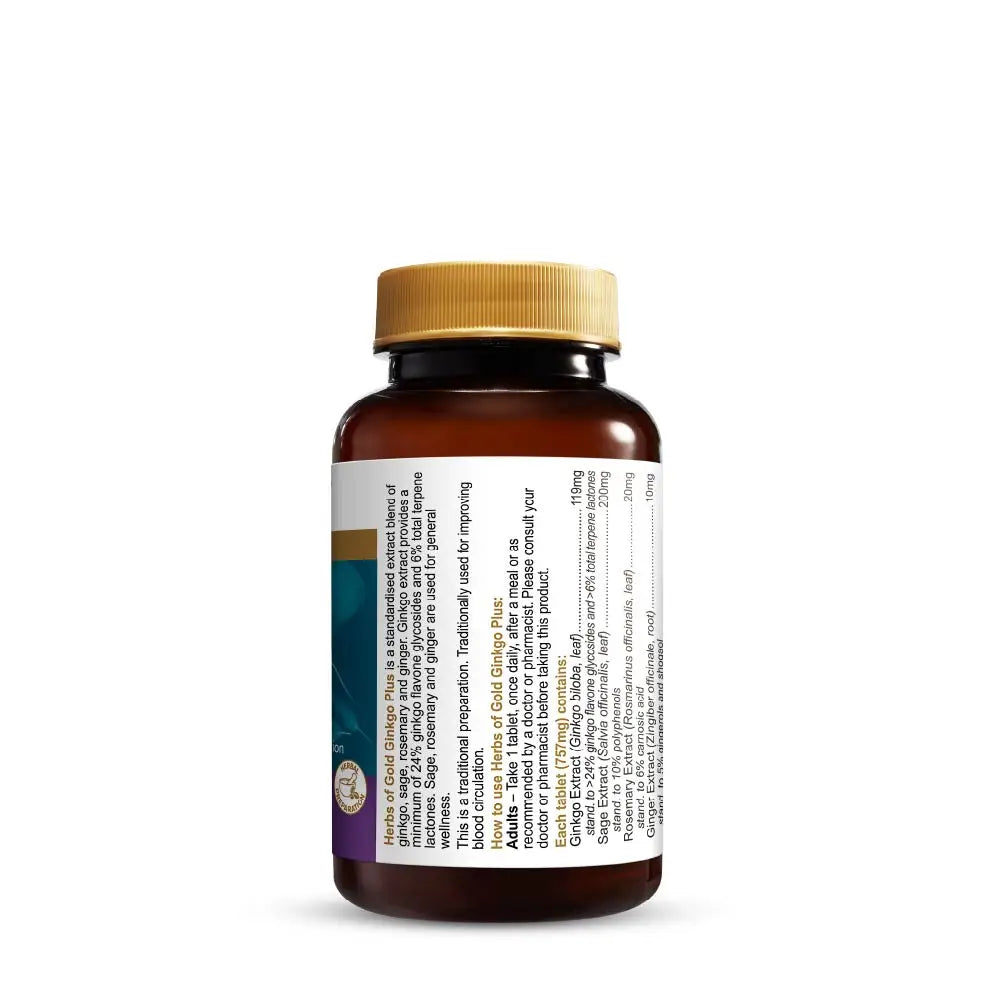 HERBS OF GOLD GINKGO PLUS 30S