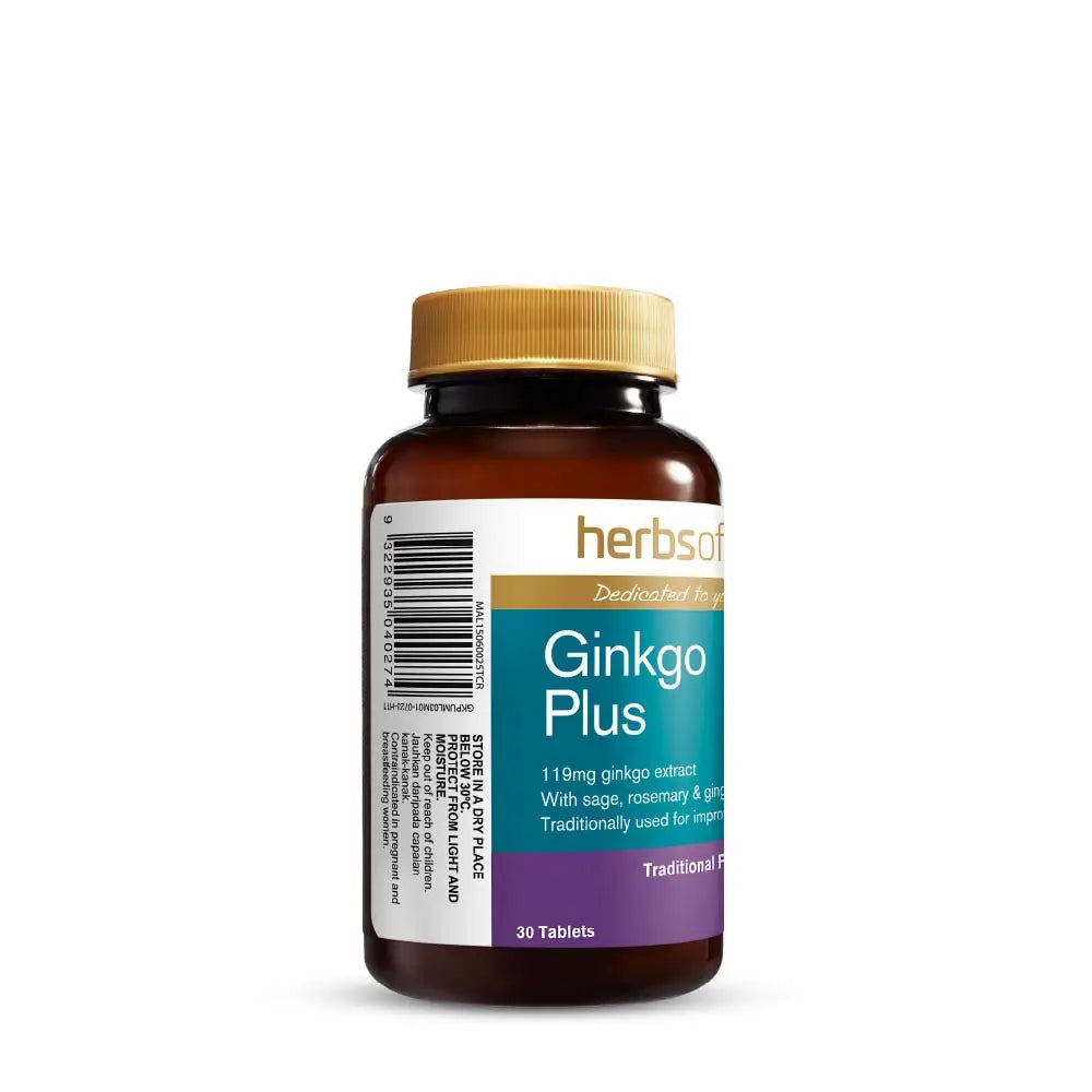 HERBS OF GOLD GINKGO PLUS 30S
