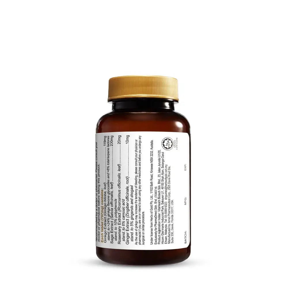 HERBS OF GOLD GINKGO PLUS 30S