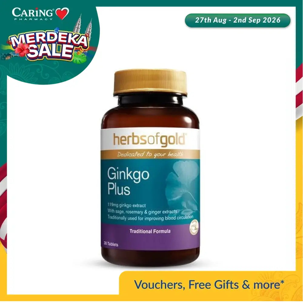 HERBS OF GOLD GINKGO PLUS 30S